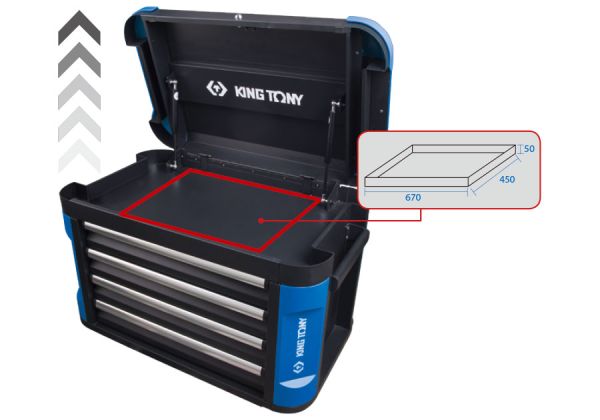 Ящик інструментальний, 4 ящика та відсік