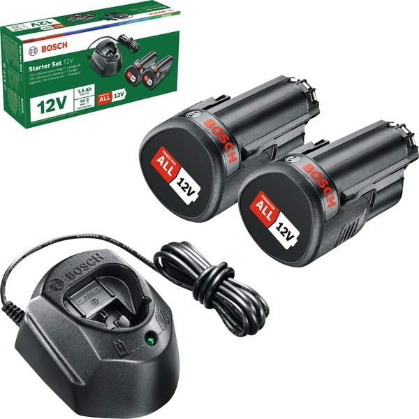 Набір акумуляторів і ЗУ Bosch 2 АКБ 12В, 1.5Аг і ЗУ GAL 1210 CV (1600A01L3E)