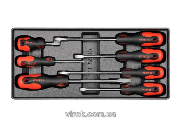 Вклад до інструментальної шафи YATO, набір плоских викруток 7шт. [8]