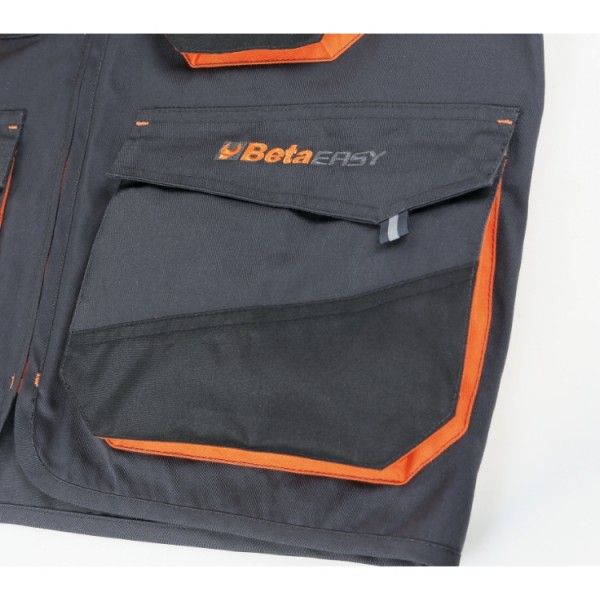 7907G L-SLEEVELESS WORK JACKET, GREY