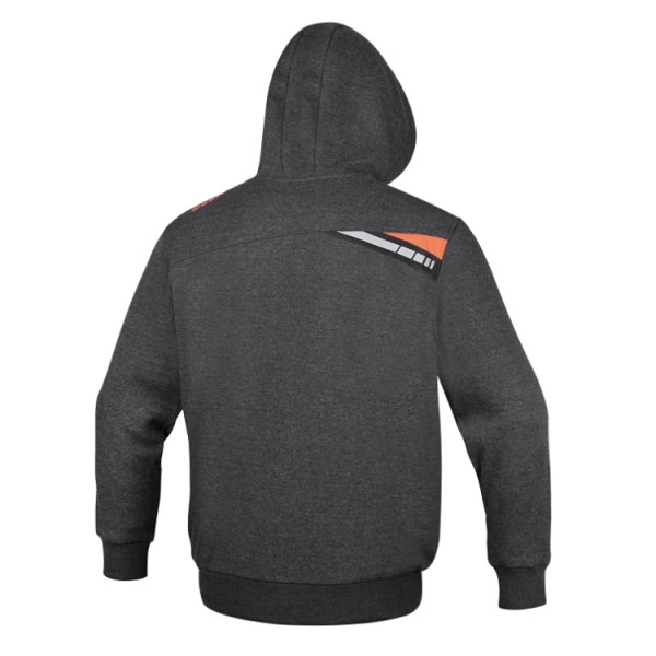7665G L-HOODED FLEECE SWEATSHIRT GREY
