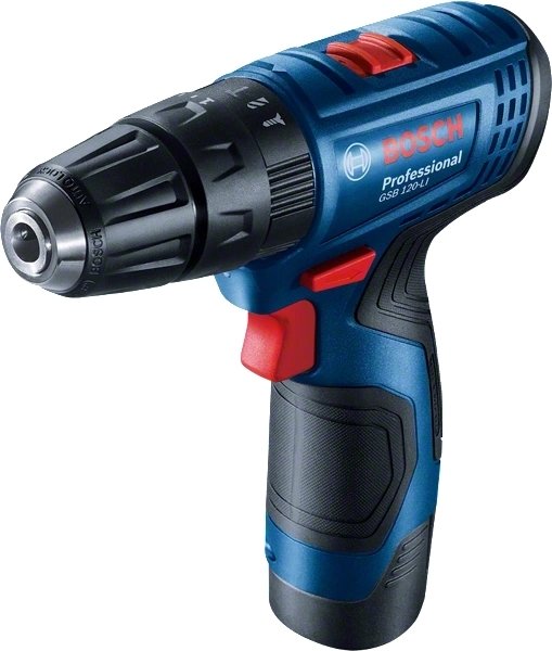 Акумуляторний ударний дриль-шуруповерт Bosch GSB 120 LI (2x2 А/год) Кейс + Набір біт + свердла (0.601.9G8.102)
