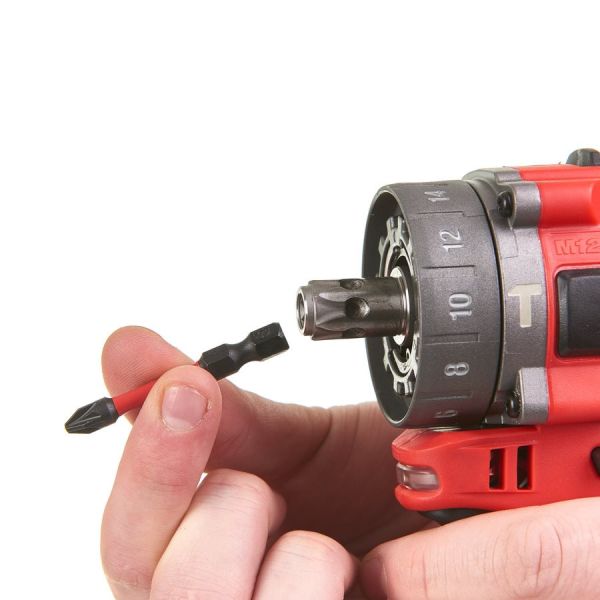 Дриль-шурупокрут з ударом акумуляторний MILWAUKEE, M12 FPDX-0, 37Нм,