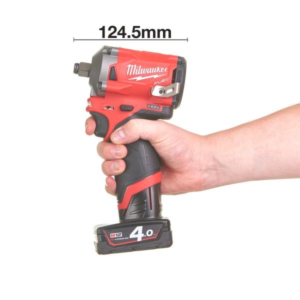 Гайкокрут акумуляторний 1/2" MILWAUKEE, M12 FIWF12-422X, 339 Нм, (+ заряд.пристрій, 2 акум., HD кейс