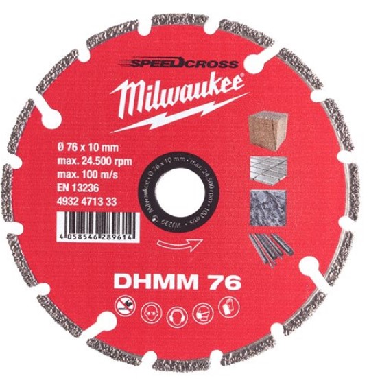 Диск алмазний MILWAUKEE DHMM 76, діаметр 76 мм для M12 FCOT