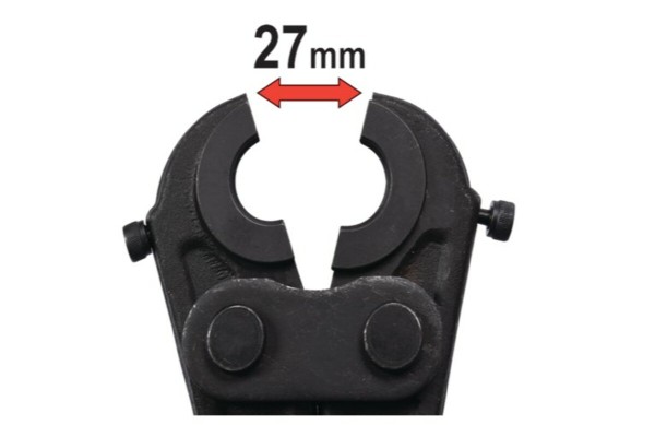 Прес-кліщі для труб PEX-AL.-PEX і PERT YATO; l= 42 см, розвід губ- 25 мм. з насадк U-тип 16/20/26 мм