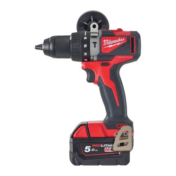 Дриль-шурупокрут з ударом акумуляторний MILWAUKEE, M18 BLPD2-502X, 82Нм (+ заряд.пристрій, 2 акум.Х
