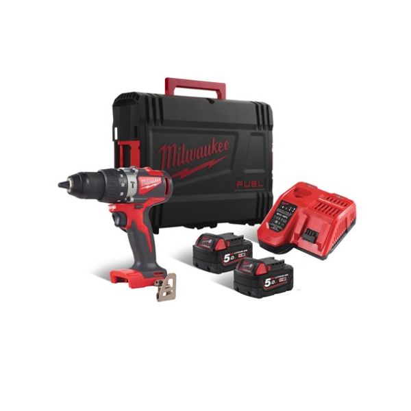 Дриль-шурупокрут з ударом акумуляторний MILWAUKEE, M18 BLPD2-502X, 82Нм (+ заряд.пристрій, 2 акум.Х
