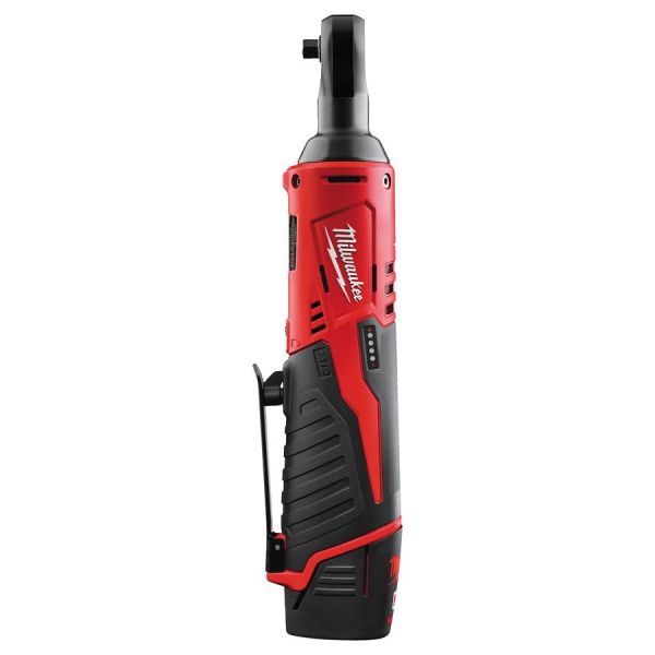Гайкокрут кутовий акумуляторний 3/8" MILWAUKEE, M12 IR-201B, 47Нм, (+ заряд.пристрій, 1 акум.Х 2Аг, сумка для інструментів)