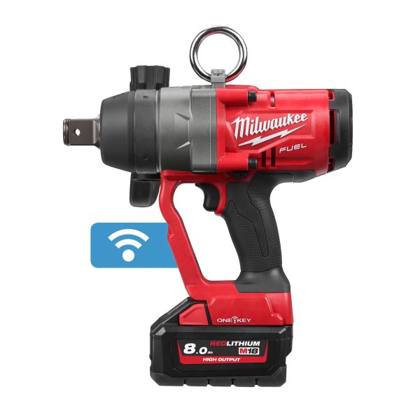 Гайкокрут високомоментний акумуляторний MILWAUKEE 1"(2400 Нм) M18 FUEL з фіксацією кільцем ONE-KEY (+ заряд.пристрій, 2 акум., H