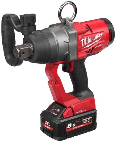 Гайкокрут високомоментний акумуляторний MILWAUKEE 1"(2400 Нм) M18 FUEL з фіксацією кільцем ONE-KEY (+ заряд.пристрій, 2 акум., H