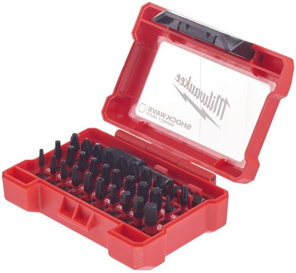 Набір біт SHOCKWAVE MILWAUKEE, (32шт), пластиковий кейс