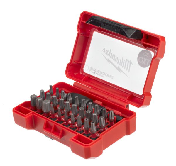 Набір біт MILWAUKEE, S/Bit ShW CD Compact Torx Set-32шт., пластиковий кейс