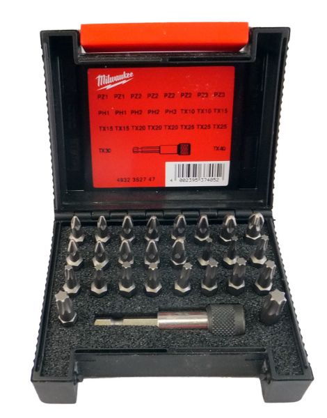 Набір біт для шуруповерта 27 шт MILWAUKEE 4932352747, пластиковий кейс