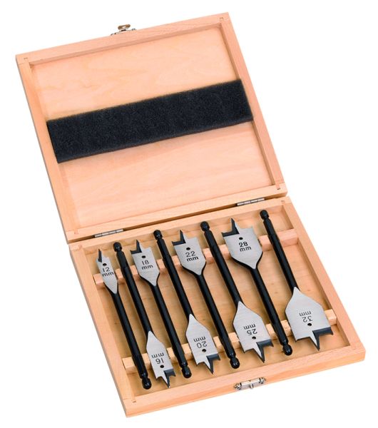 Набір свердл пір'яних MILWAUKEE (8шт), пластиковий кейс