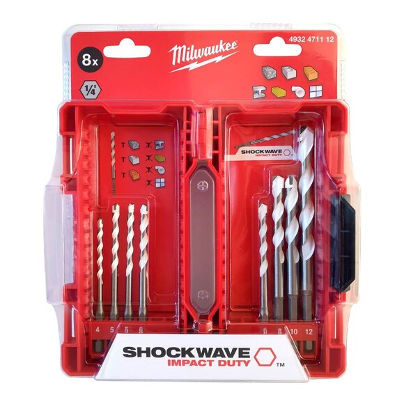 Набір свердл універсальних ShW HEX MILWAUKEE (8шт) MILWAUKEE