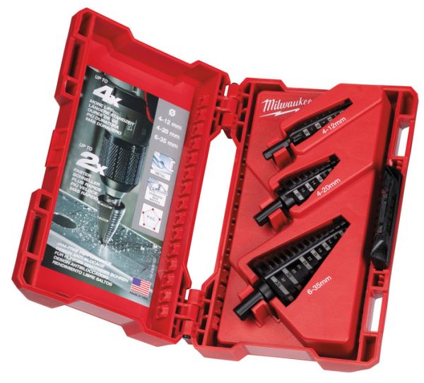 Набір ступінчастих свердл MILWAUKEE, (3шт)