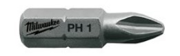 Біта MILWAUKEE, PH2, 25мм, (25шт)