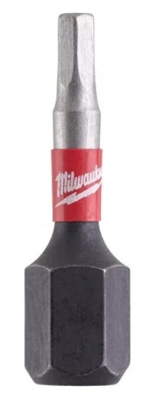 Біта SHOCKWAVE MILWAUKEE, Hex2,5, 25мм, (2шт)