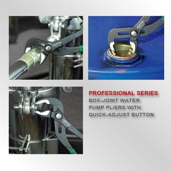 Пасатижі переставні TOPTUL 7" з кнопкою Pro-Series DDAG1207