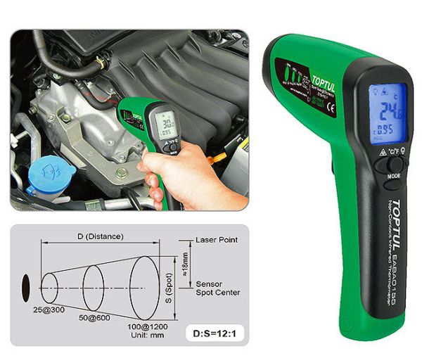 Пірометр (безконтактний інфрачервоний термометр) TOPTUL EABA0155