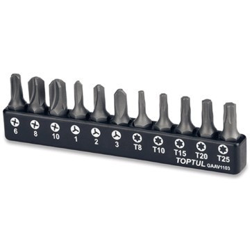Набір біт для шурупокрута TOPTUL 1/4" 11 од. GAAV1103