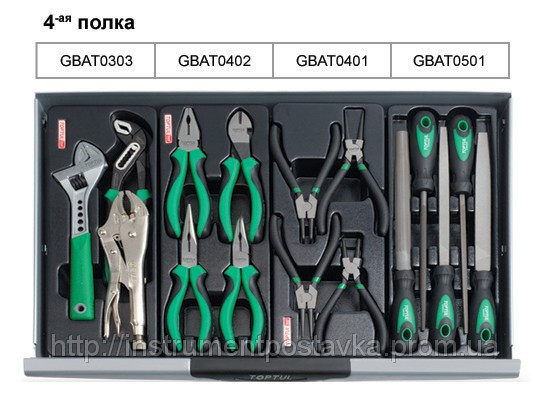 Візок з інструментом TOPTUL 7 секцій 229 од. GCAJ0008