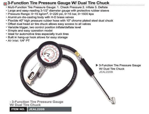 Пневмопістолет для підкачки коліс професійний TOPTUL JEAL220B
