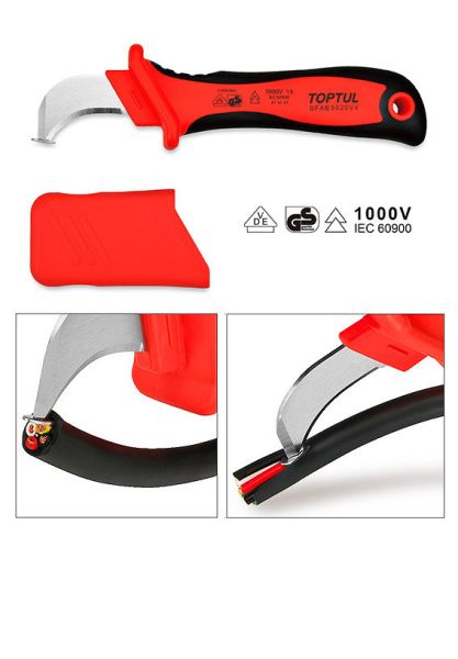 Ніж кабельний вигнутий TOPTUL 1000V VDE SFAB5020V4