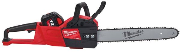 Пила ланцюгова акумуляторна MILWAUKEE, M18FCHS-121, 400 мм (+ заряд.пристрій, 1 акум.Х 12Аг, олія для змащення, ключ)