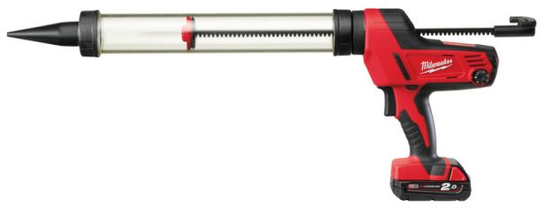 Пістолет для герметиків акумуляторний MILWAUKEE, C18 PCG/600A-201В, 600мл (+ заряд.пристрій, 1 акум., алюм. труба, в сумці для і