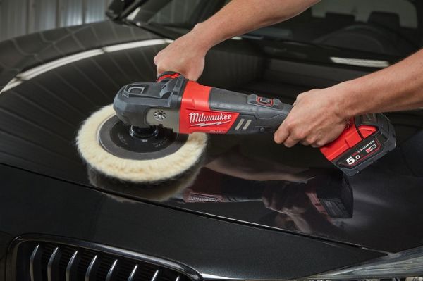 Машина полірувальна кутова акумуляторна MILWAUKEE M18 FAP180-0X, O диска 180мм, (+ полірувальна платформа, пилезахисний екран, D