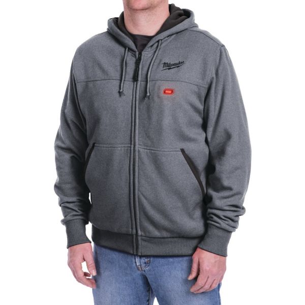 Куртка (толстовка) з електропідігрівом акумуляторна MILWAUKEE, M12 HH GREY3-0 (XL), сіра