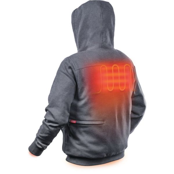 Куртка (толстовка) з електропідігрівом акумуляторна MILWAUKEE, M12 HH GREY3-0 (XXL), сіра