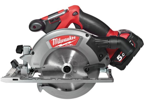 Пила дискова ручна акумуляторна MILWAUKEE, M18 CCS55-502X, діаметр 165 мм (+ заряд.пристрій, 2 акум.