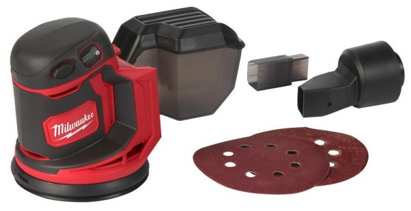 Шліфмашина ексцентрикова M18 BOS125-0 MILWAUKEE 4933464228 (+ пилозбірник, адаптер для пилососу, подовжуючий адаптер, шліфувальн