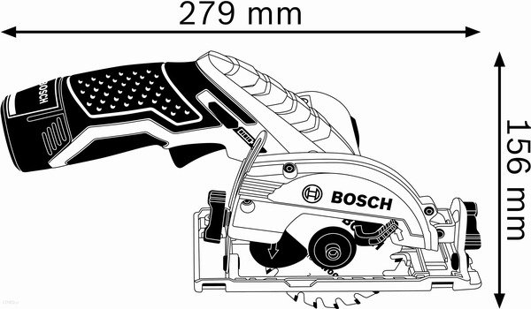 Пила дискова Bosch Professional GKS 12V-26, 12В (без АКБ та ЗП), (0.601.6A1.001)