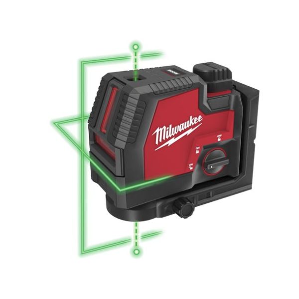 Нівелір лазерний лінійно-точковий акумуляторний MILWAUKEE, L4 CLLP-301C (+micro-USB,1акум.Х3Аг,кейс)