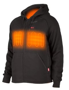 Толстовка з підігрівом MILWAUKEE, M12 HHBL4-0(L), чорна (розмір L)