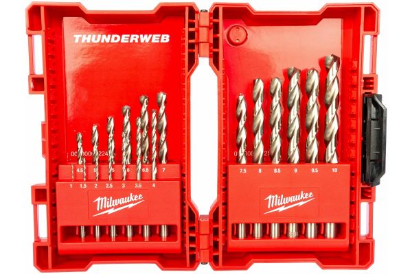 Набір свердл по металу Milwaukee HSS-G THUNDERWEB (19 шт) дисплей 6 од