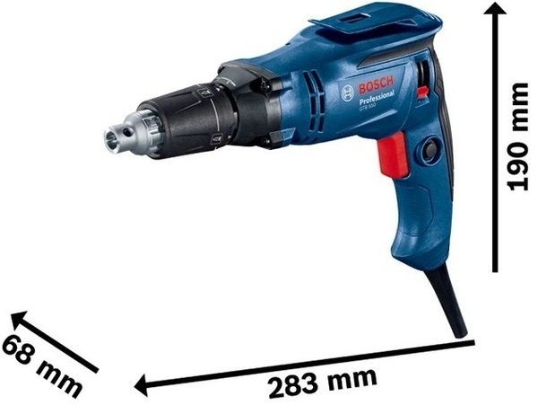 Мережевий шуруповерт Bosch GTB 650, 650Вт, 12Нм, 5000об/хв, 1.4кг, кейс (0.601.4A2.000)