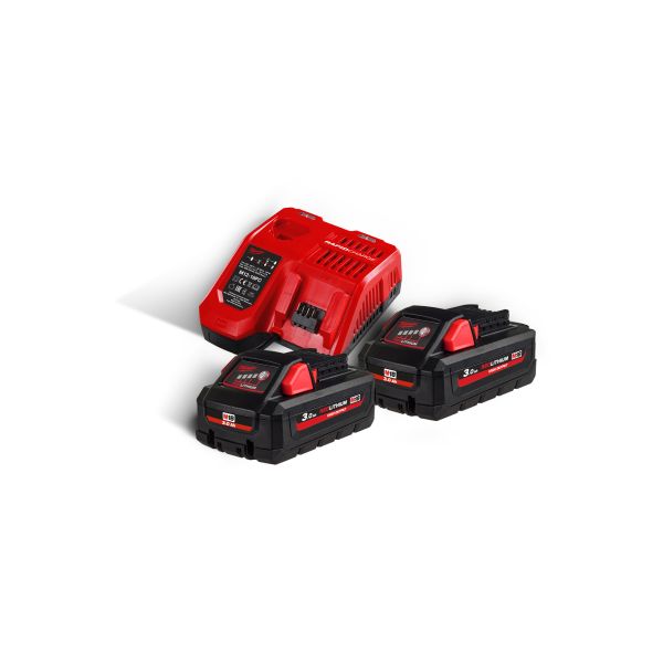 Енергокомплект акумуляторний Li-Ion MILWAUKEE, M18 HNRG-302 (+заряд.пристрій, 2 акум. M18 HB3(3Аг), 1 акум. M12 B2 2А