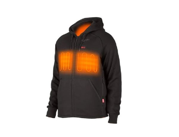 Толстовка з підігрівом MILWAUKEE, M12 HHBL4-0(XXL), чорна (розмір XXL)