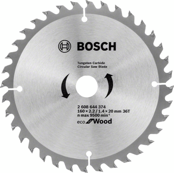 Диск пиляльний Bosch Bosch Eco for Wood 160x2.2x20-36T (2.608.644.374)
