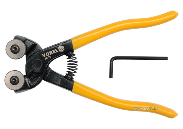 Кусачки для керамічної плитки дискові VOREL : L= 200 мм, 2 дискові різці [6/36]