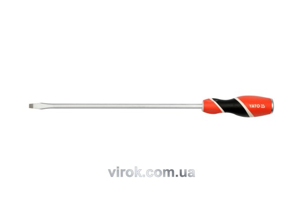 Викрутка плоска ударна YATO : шліц SL8 x 300 мм [6/24/72]