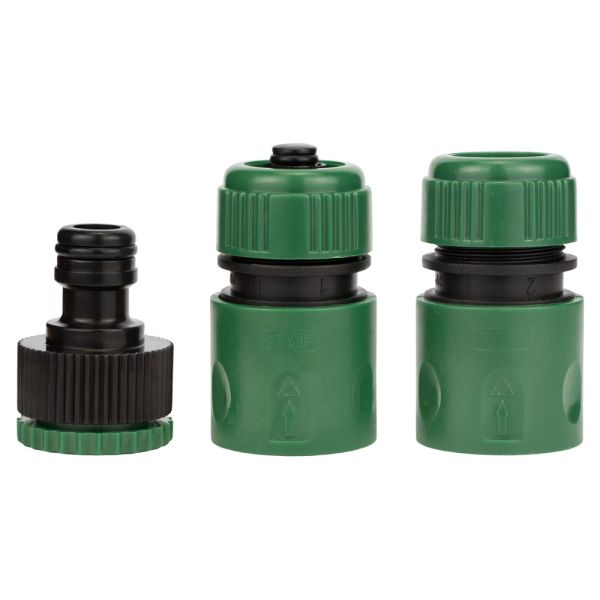 Набір для поливу пістолет-розпилювач 7 режимів, 2 конектори ½" + адаптер ½-¾" (ABS+TPR) GRAD (5012505)