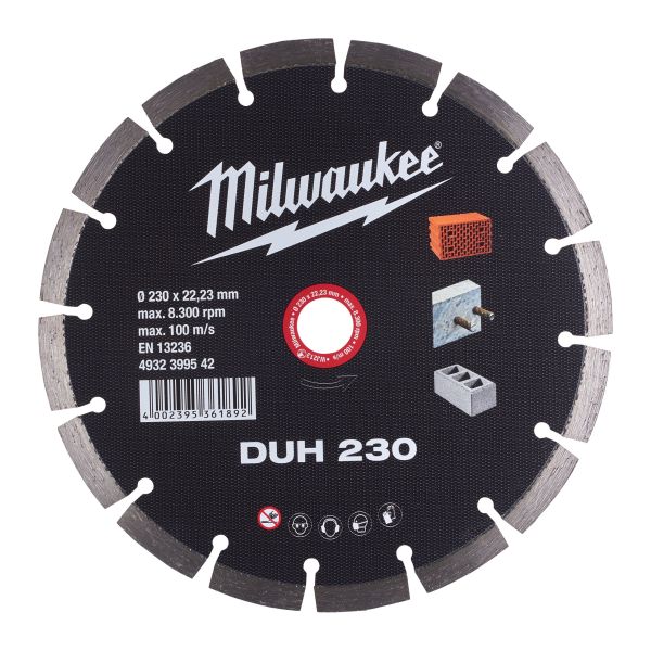 Диск алмазний MILWAUKEE DUH 230, діаметр 230мм