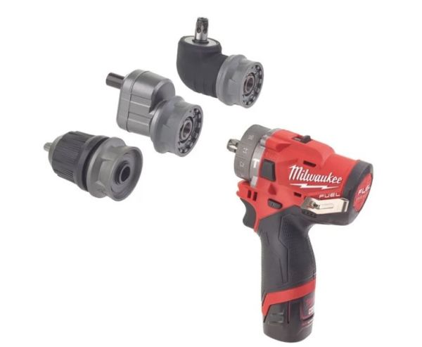 Дриль-шурупокрут з ударом акумуляторний MILWAUKEE, M12 FPDXKIT-202X, 44Нм, (+ заряд.пристрій, 2 акум., знімний патрон, 2 насадки