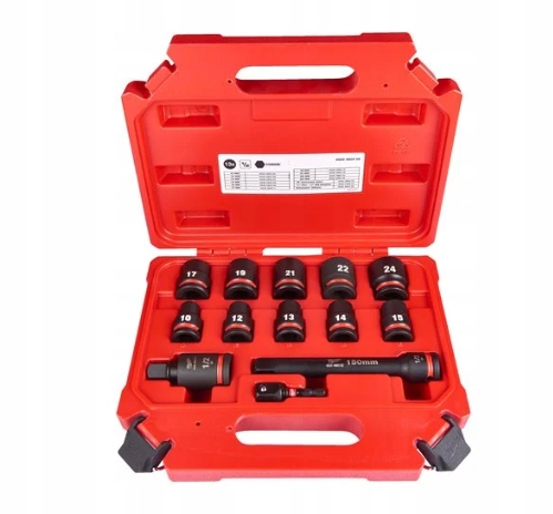 Набір головок ShW 1/2 -10, 12, 13, 14, 15, 17, 19, 21, 22 и 24 мм - 13 шт. MILWAUKEE, пластиковий кейс